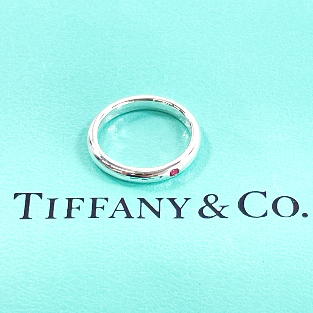TIFFANY&Co. Ring Silver925, Ruby Silver El Saperetti Stacking band