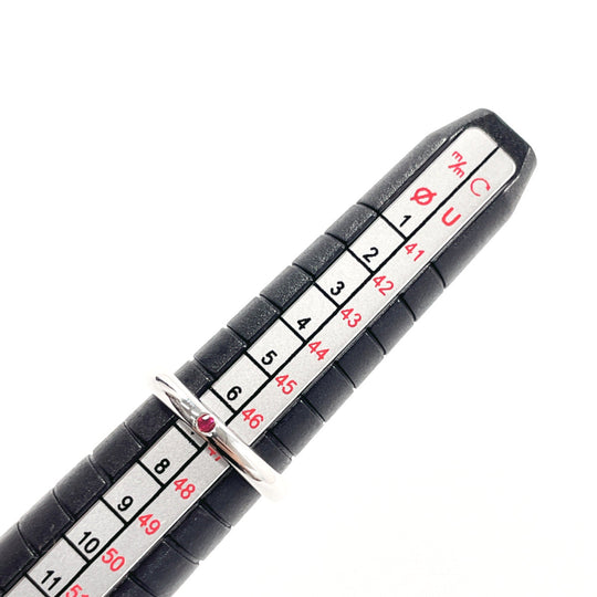TIFFANY&Co. Ring Silver925, Ruby Silver El Saperetti Stacking band
