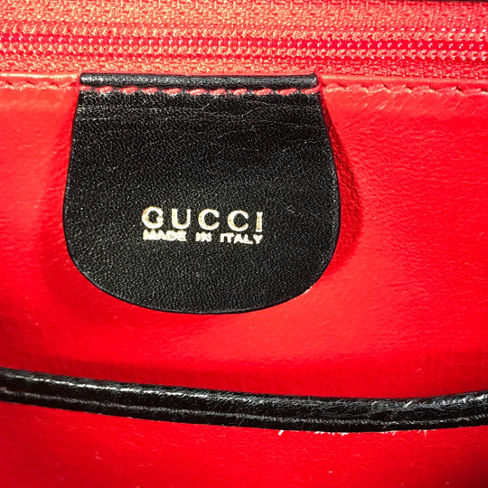 GUCCI Handbag 000 1951 Leather / Bamboo black turn lock old gucci Bamboo Women Used Authentic