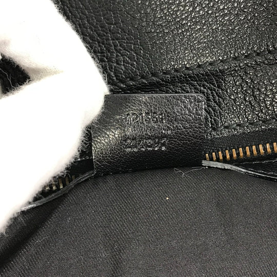 GUCCI Handbag 121551 leather black Interlocking G blondie studs Women Used Authentic