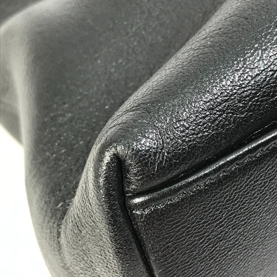 GUCCI Handbag 630595 leather black Tote Bag Interlocking G Women Used Authentic