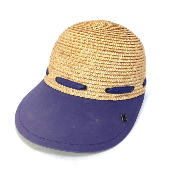 Dior hat cotton Navy / beige Sports Straw cap Women Used Authentic