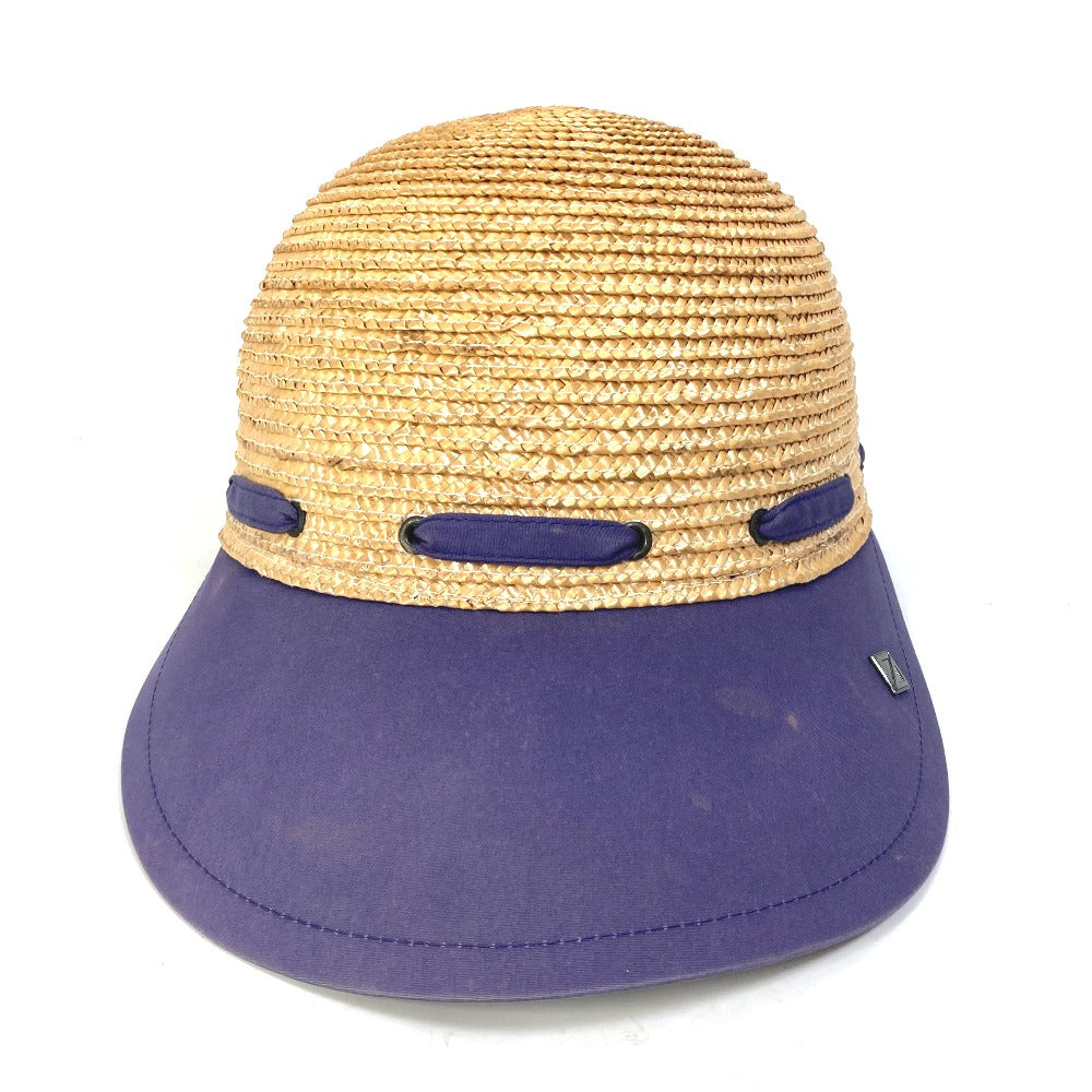 Dior hat cotton Navy / beige Sports Straw cap Women Used Authentic