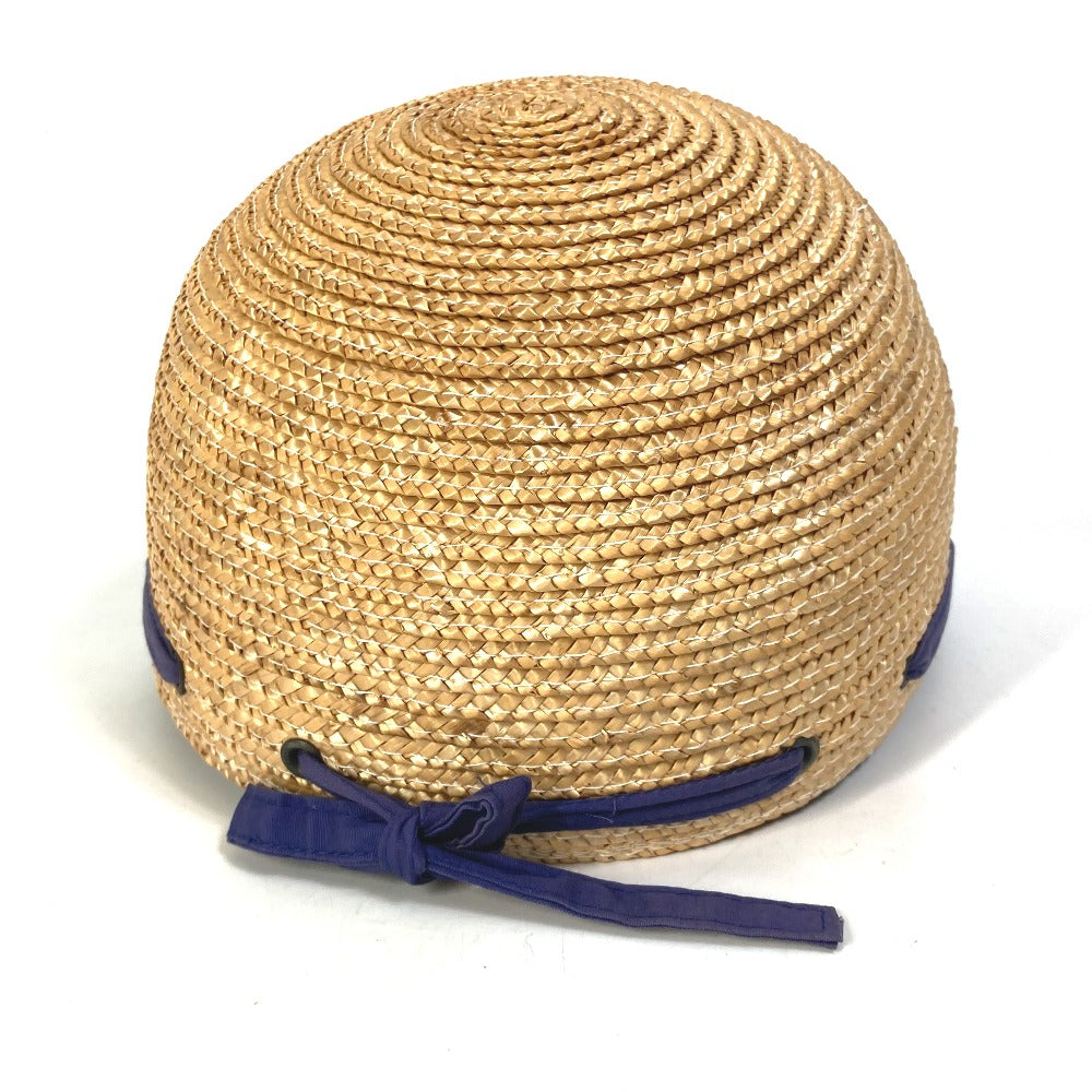 Dior hat cotton Navy / beige Sports Straw cap Women Used Authentic