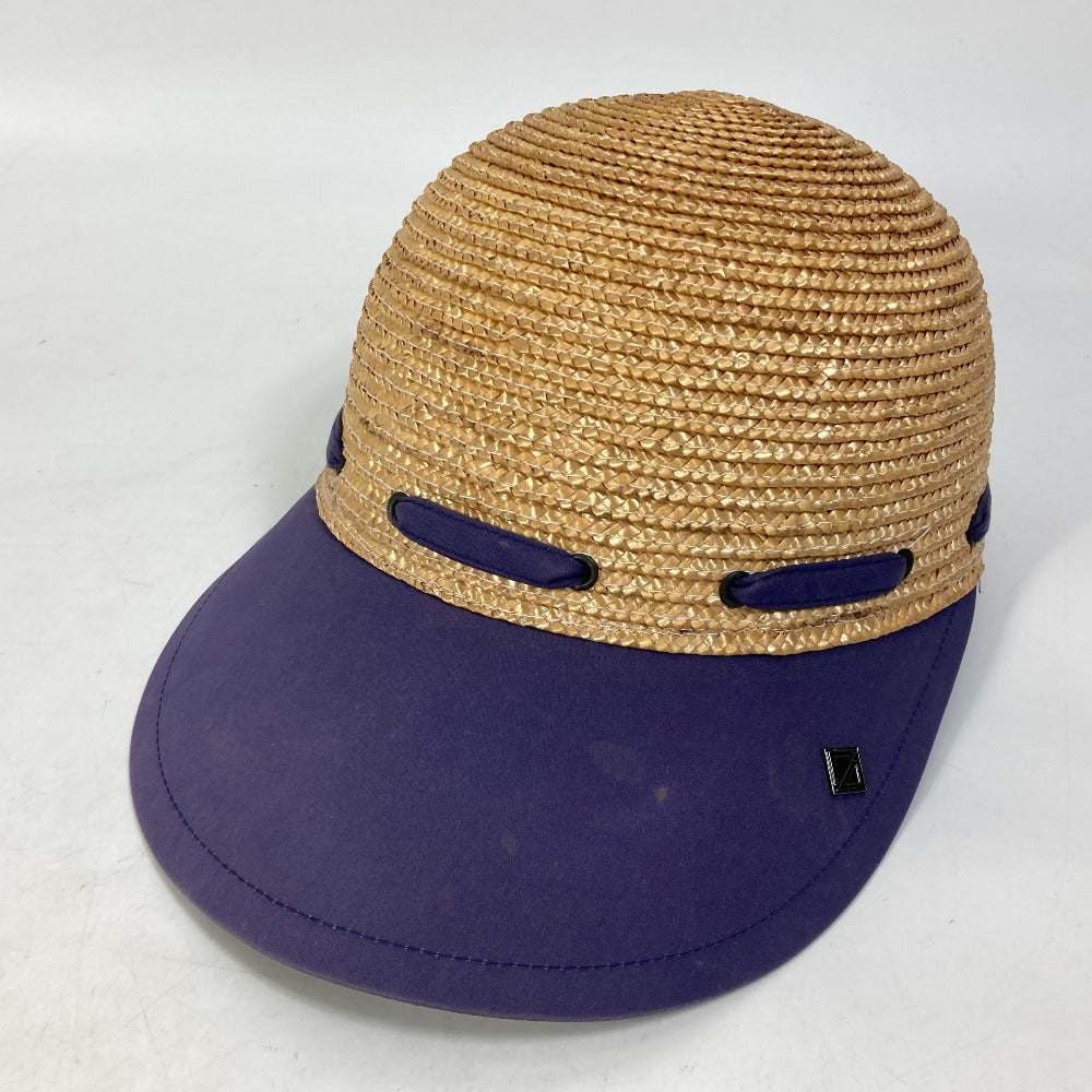 Dior hat cotton Navy / beige Sports Straw cap Women Used Authentic
