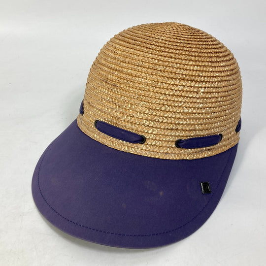 Dior hat cotton Navy / beige Sports Straw cap Women Used Authentic