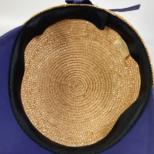 Dior hat cotton Navy / beige Sports Straw cap Women Used Authentic