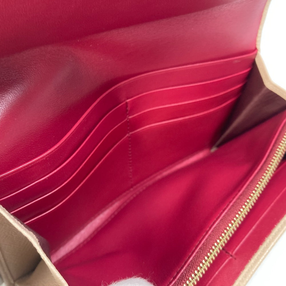 BVLGARI Folded wallet leather Light pink type Bulgari Bulgari Logo clip Women Used Authentic
