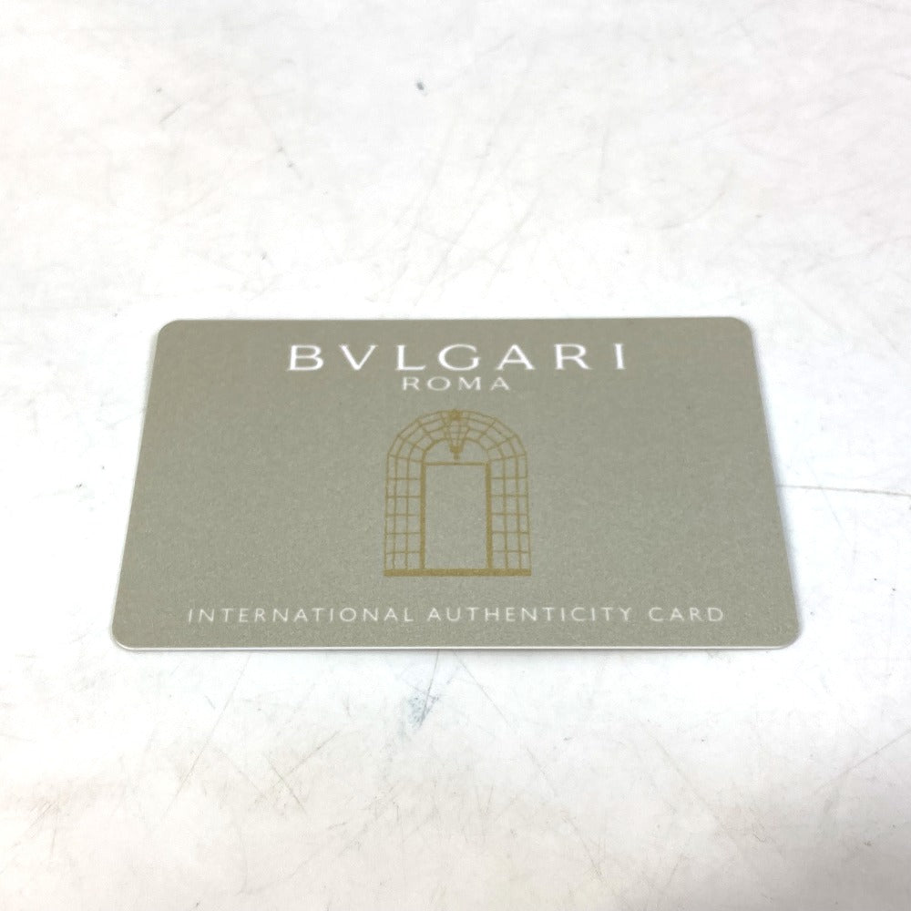 BVLGARI Folded wallet leather Light pink type Bulgari Bulgari Logo clip Women Used Authentic