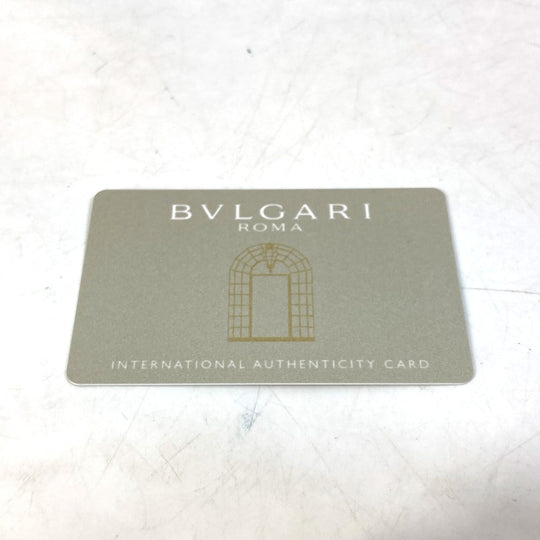 BVLGARI Folded wallet leather Light pink type Bulgari Bulgari Logo clip Women Used Authentic