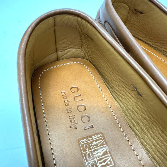 GUCCI loafers 575642 leather Brown Interlocking G 7