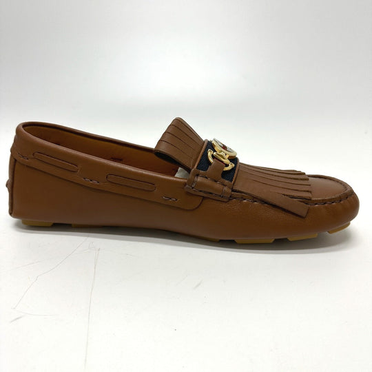GUCCI loafers 575642 leather Brown Interlocking G 7