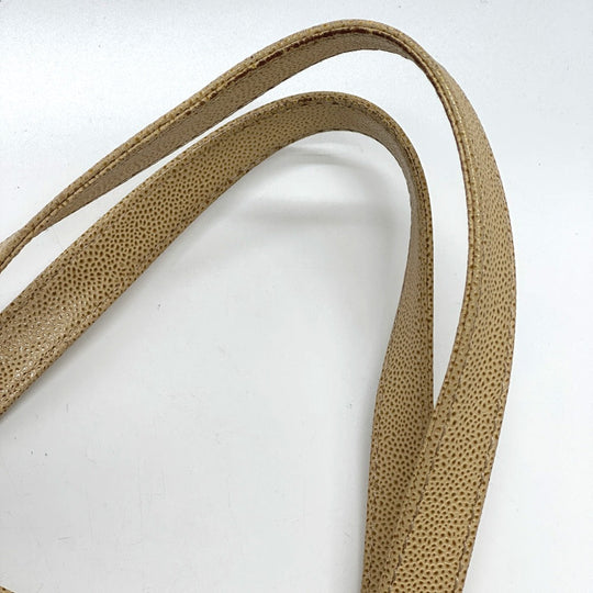 CHANEL Tote Bag Caviar skin beige COCO Mark CC Women Used Authentic