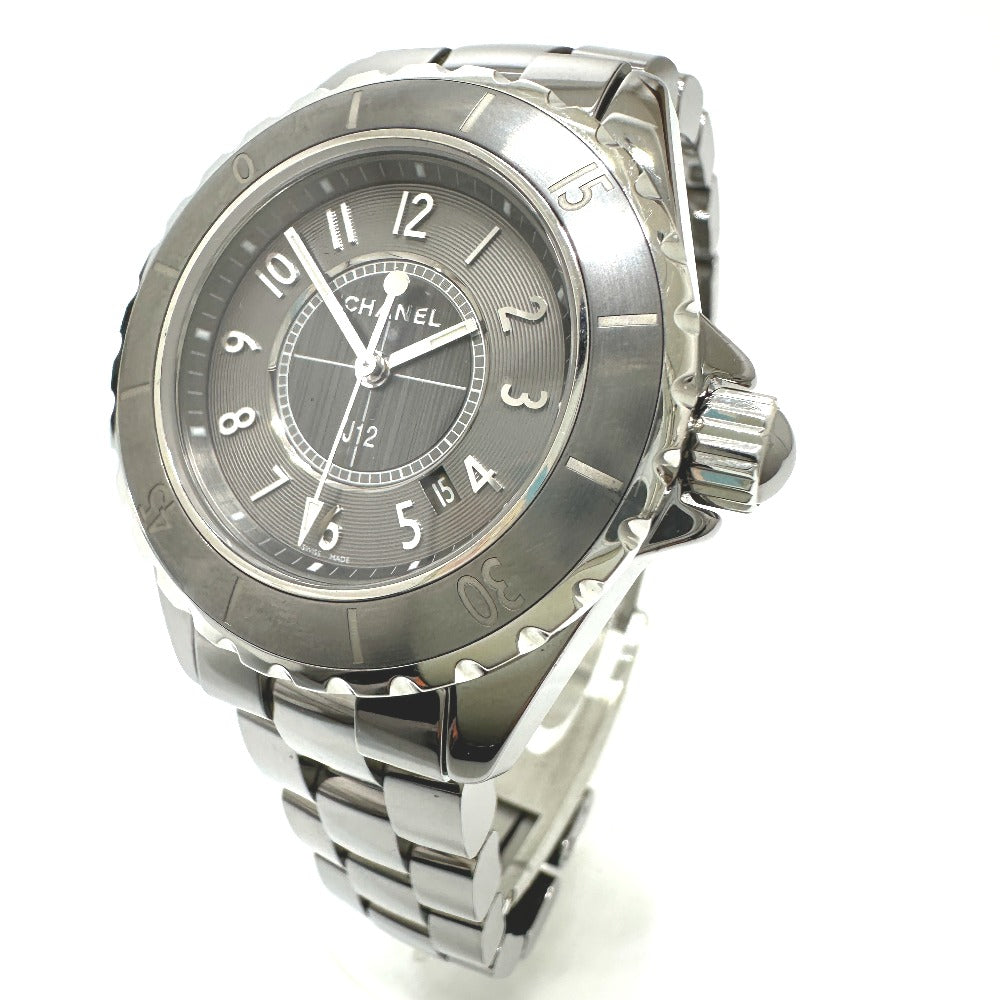 CHANEL Watches Quartz H2978 ceramic Silvertype J12 Chromatic gray dial Women Used Authentic