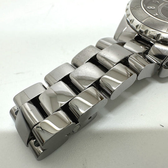 CHANEL Watches Quartz H2978 ceramic Silvertype J12 Chromatic gray dial Women Used Authentic