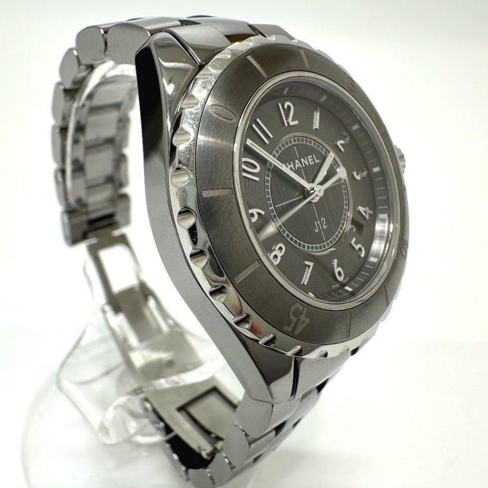 CHANEL Watches Quartz H2978 ceramic Silvertype J12 Chromatic gray dial Women Used Authentic