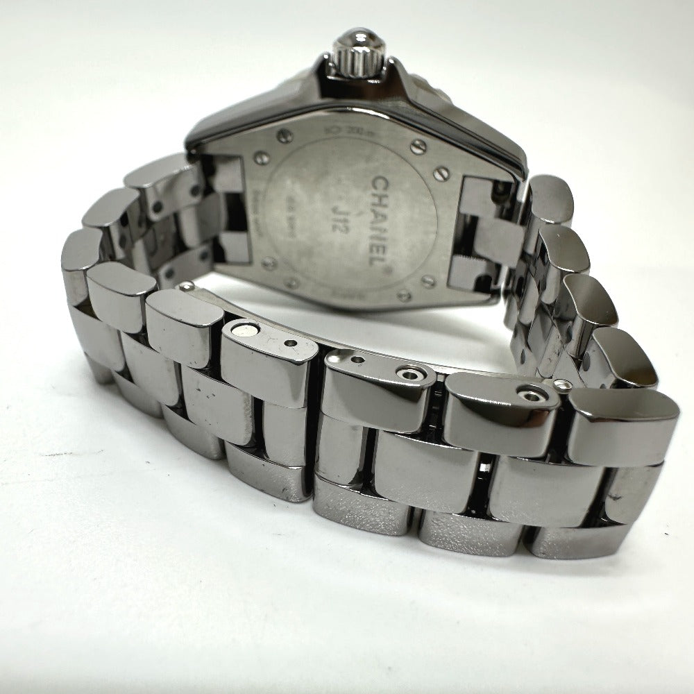 CHANEL Watches Quartz H2978 ceramic Silvertype J12 Chromatic gray dial Women Used Authentic
