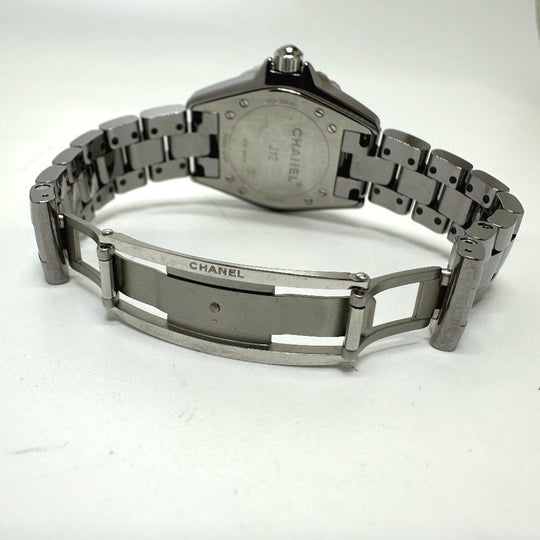 CHANEL Watches Quartz H2978 ceramic Silvertype J12 Chromatic gray dial Women Used Authentic