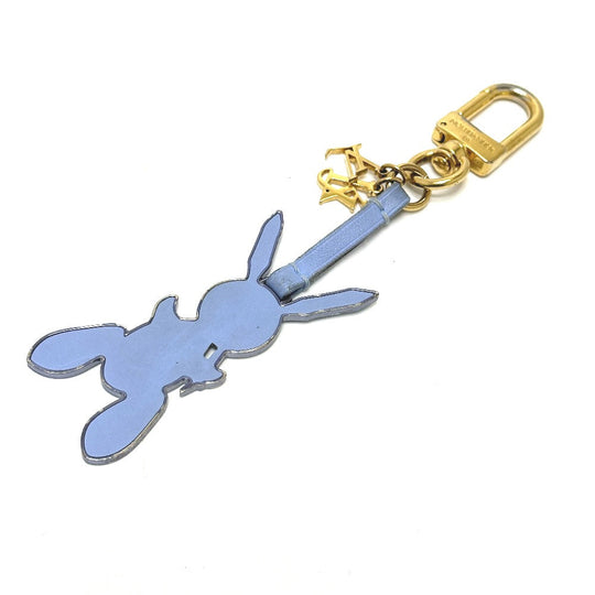 LOUIS VUITTON key ring M62736 leather purple LV Rabbit Jeff Koons Women Used Authentic