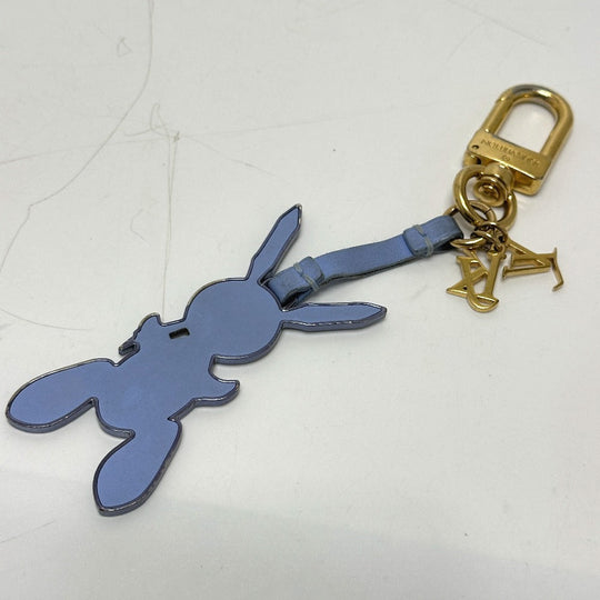 LOUIS VUITTON key ring M62736 leather purple LV Rabbit Jeff Koons Women Used Authentic