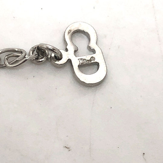 Dior Necklace metal blue Trotter Number 2 plate Women Used Authentic
