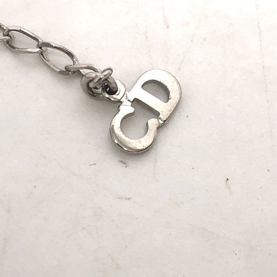 Dior Necklace metal blue Trotter Number 2 plate Women Used Authentic