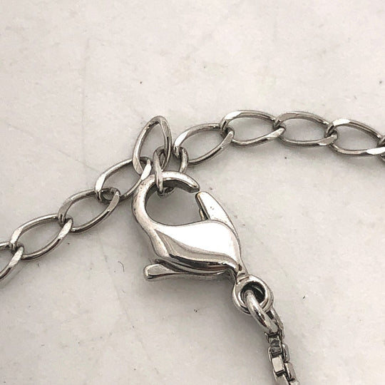 Dior Necklace metal blue Trotter Number 2 plate Women Used Authentic