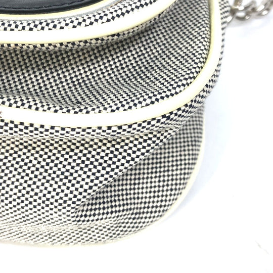 CHANEL Shoulder Bag canvas Gray type No.5 CC Camellia COCO Mark Chain Women Used Authentic