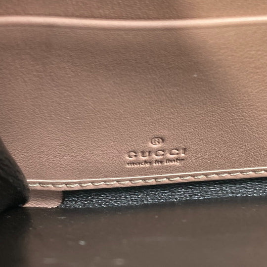 GUCCI Long Wallet Purse 257003 leather pink MAYFAI Ribbon Guccissima Ribbon Women Used Authentic