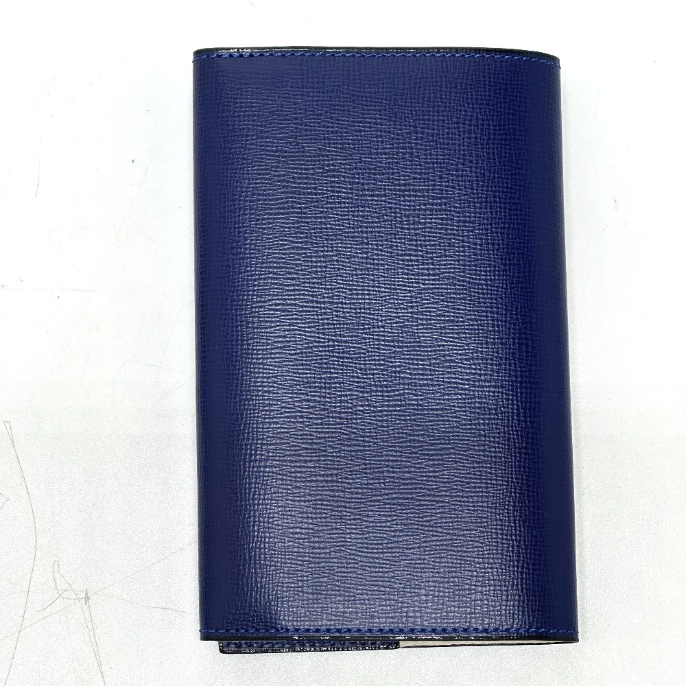 Valextra Notebook cover leather blue Women Used Authentic
