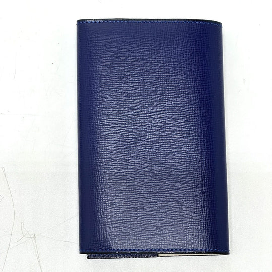 Valextra Notebook cover leather blue Women Used Authentic