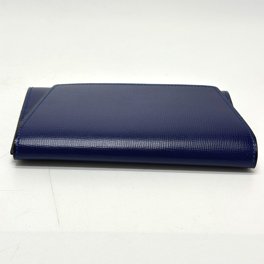 Valextra Notebook cover leather blue Women Used Authentic