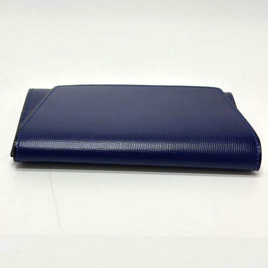 Valextra Notebook cover leather blue Women Used Authentic