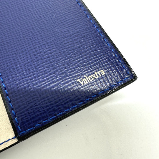 Valextra Notebook cover leather blue Women Used Authentic