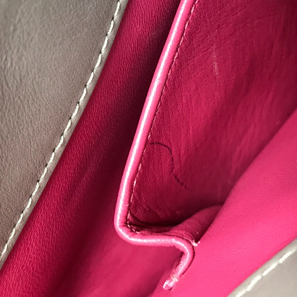 BVLGARI Shoulder Bag leather Pink beige type Bvlgari Bvlgari logo Tote Bag Women Used Authentic