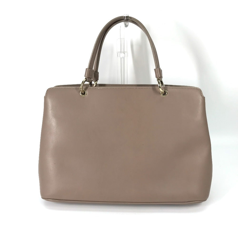 BVLGARI Shoulder Bag leather Pink beige type Bvlgari Bvlgari logo Tote Bag Women Used Authentic