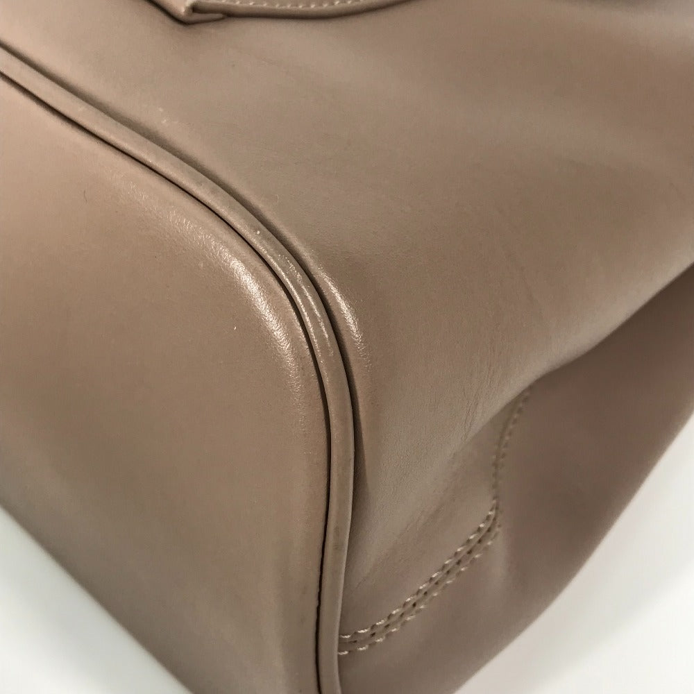 BVLGARI Shoulder Bag leather Pink beige type Bvlgari Bvlgari logo Tote Bag Women Used Authentic