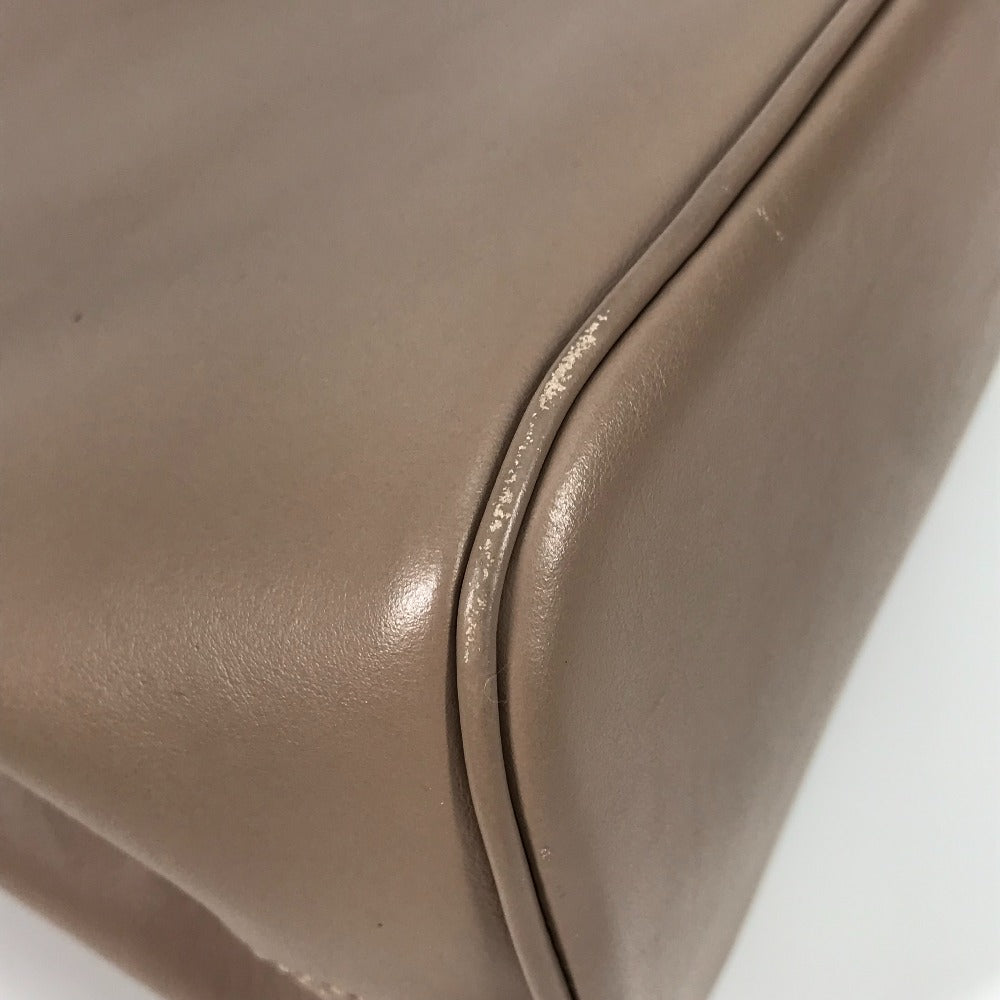 BVLGARI Shoulder Bag leather Pink beige type Bvlgari Bvlgari logo Tote Bag Women Used Authentic