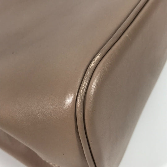 BVLGARI Shoulder Bag leather Pink beige type Bvlgari Bvlgari logo Tote Bag Women Used Authentic
