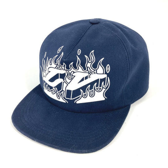 LOUIS VUITTON cap MP2971 cotton Navy Casquette/LV Fire mens 58 Used Authentic