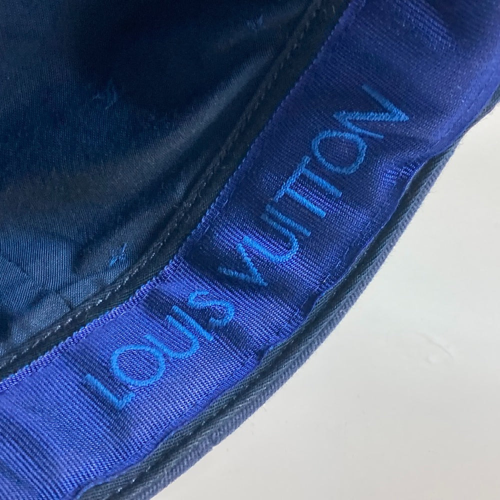 LOUIS VUITTON cap MP2971 cotton Navy Casquette/LV Fire mens 58 Used Authentic