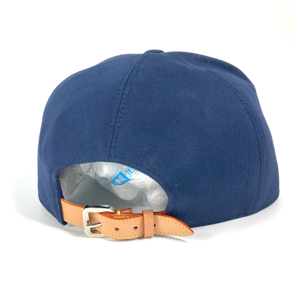 LOUIS VUITTON cap MP2971 cotton Navy Casquette/LV Fire mens 58 Used Authentic