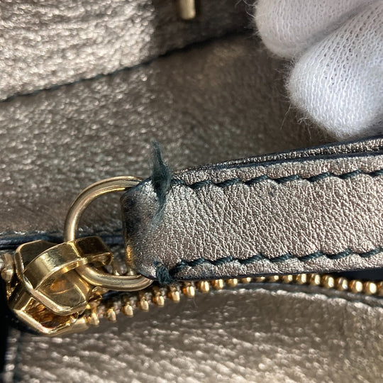 BVLGARI Handbag leather Bronze type Bulgari Bulgari Women Used Authentic