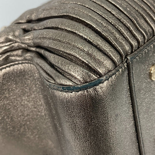 BVLGARI Handbag leather Bronze type Bulgari Bulgari Women Used Authentic
