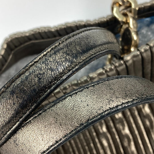 BVLGARI Handbag leather Bronze type Bulgari Bulgari Women Used Authentic
