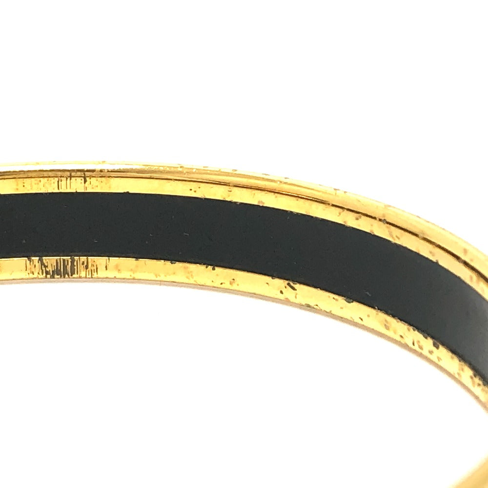 HERMES Bangle Gold Plated, Cloisonne Red type Emaille PM Women Used Authentic