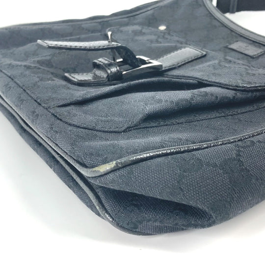 GUCCI Shoulder Bag 114272 GG canvas black GG mens Used Authentic