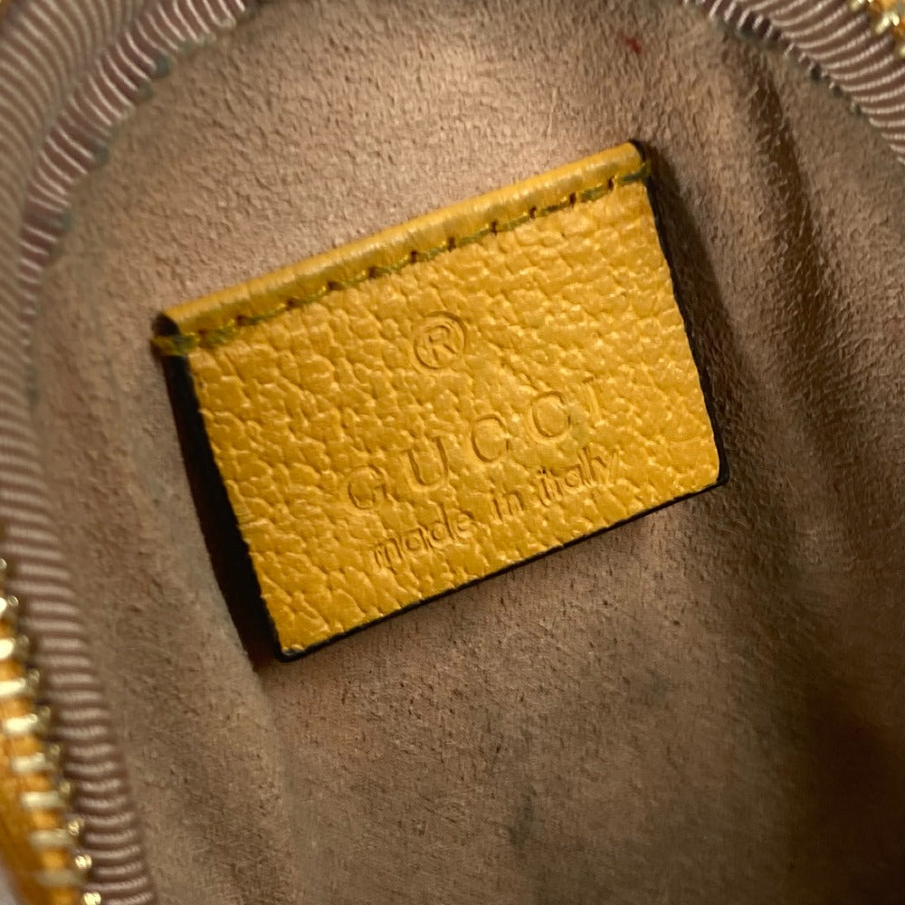 GUCCI Coin case 574840 GG Supreme Canvas yellow GG Marmont Sherry line Women Used Authentic