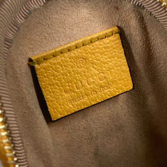 GUCCI Coin case 574840 GG Supreme Canvas yellow GG Marmont Sherry line Women Used Authentic