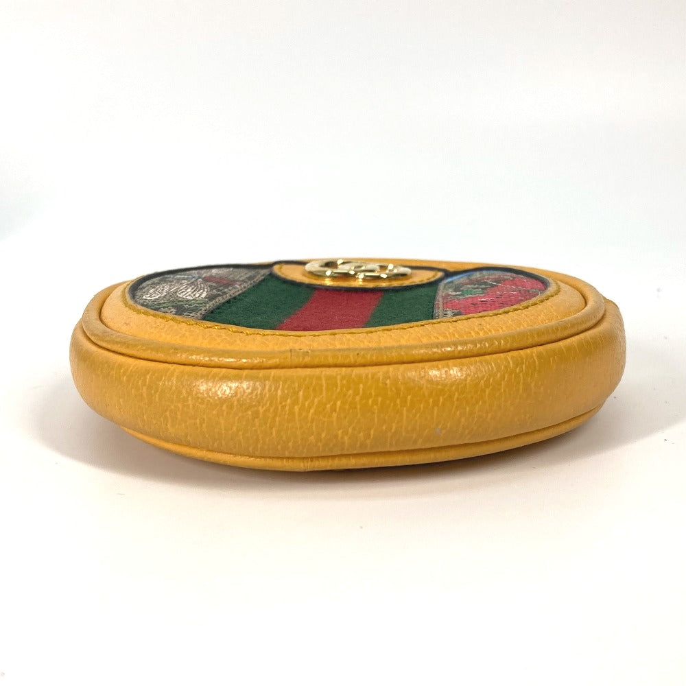 GUCCI Coin case 574840 GG Supreme Canvas yellow GG Marmont Sherry line Women Used Authentic